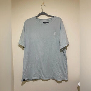 Men’s Kangol light blue 100% cotton causal soft  T-shirt with stitching size XL
